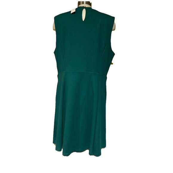 Holiday Sleeveless Green Black Bow Dress Coquette Draper James Pockets New - Picture 10 of 14